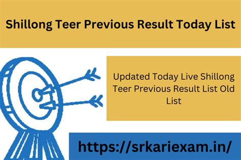 Shillong Teer Previous Result Today [Updated 4.